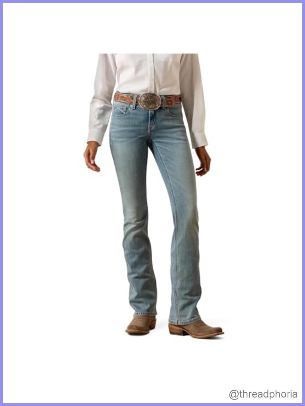 ARIAT Women's Perfect Rise Nayelli Boot Cut Jeans - 99% Cotton Stretch